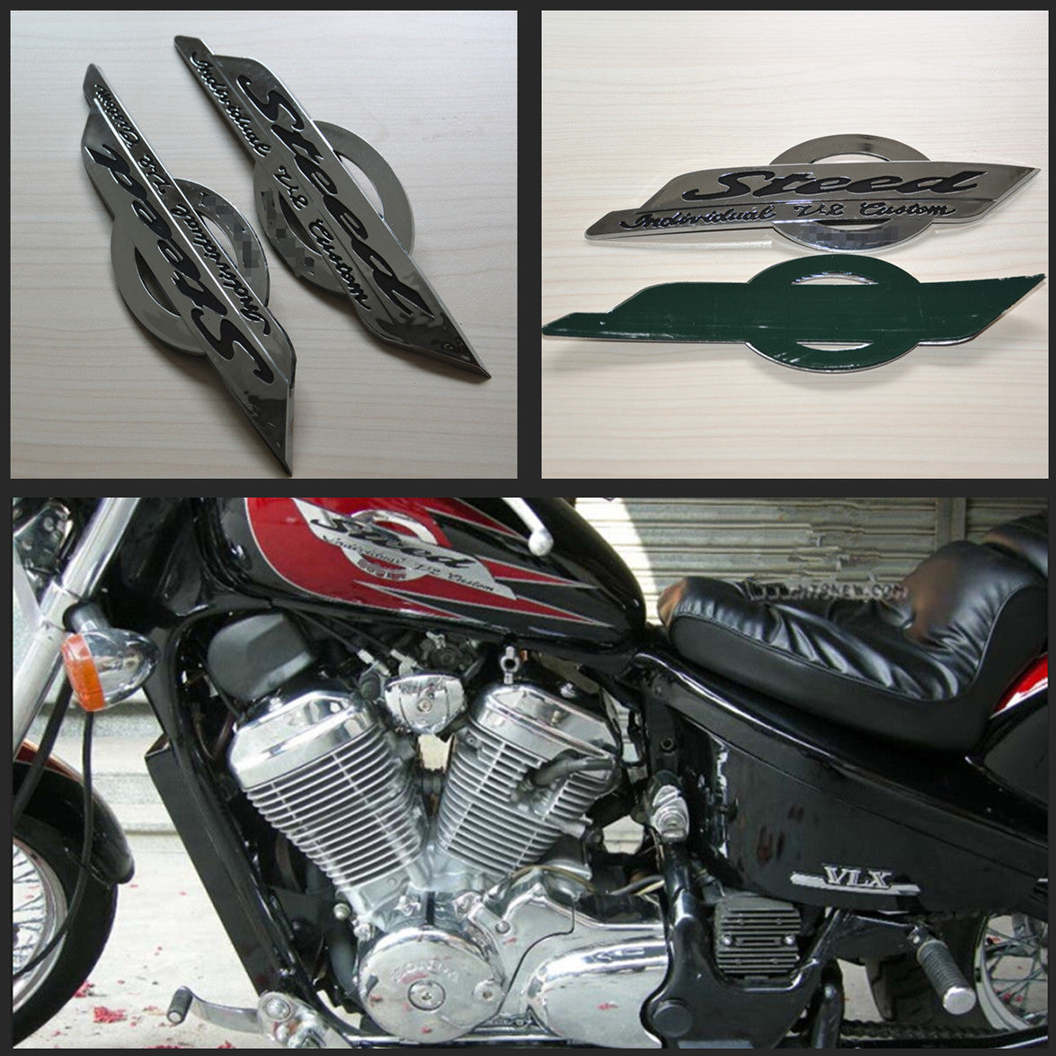 Motorcycle Gas Tank Emblem Sticker Badge Decal For Shadow Steed VLX400 600