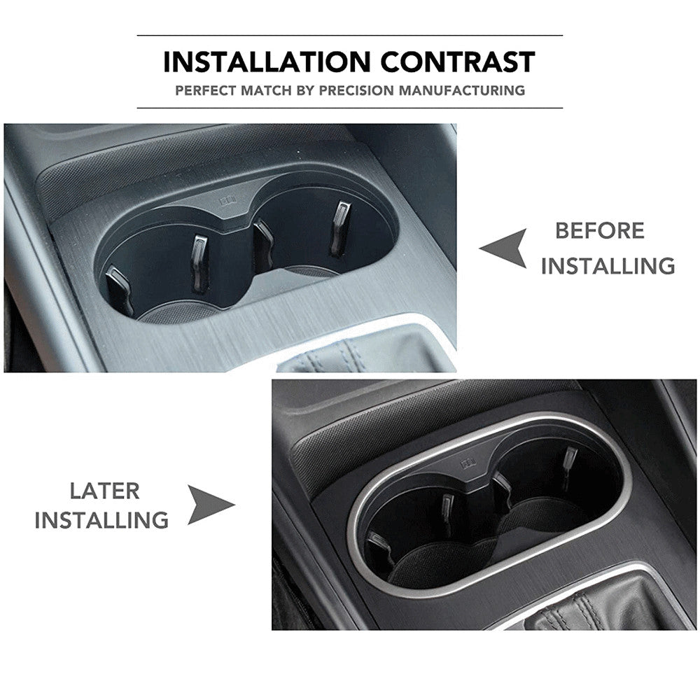 Fit For 2013-2018 for Audi A3 8V Inner Accessories Water Cup Holder Frame Cover Trim