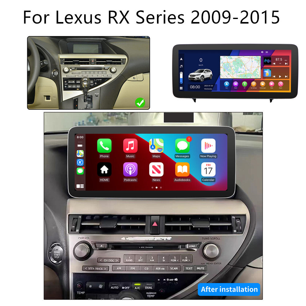 12.3Car Stereo Radio Head Unit GPS Wifi 4G for Lexus for RX Series 2009-2015 LHD