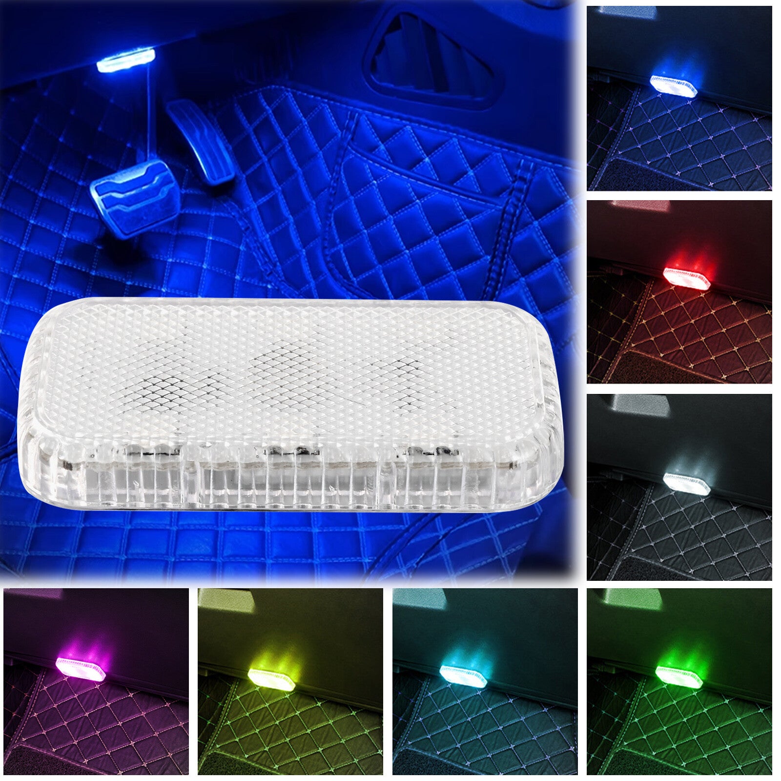 Car LED RGB Interior Lighting, Vehicle Ambience Interior Lighting Rechargeable