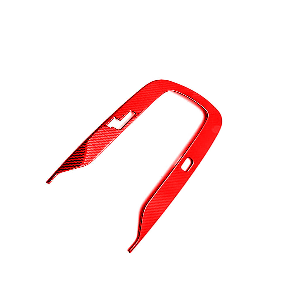 Red Carbon Fiber Gear Shifter Out Frame Cover Trim for Toyota for Corolla 2014-2018