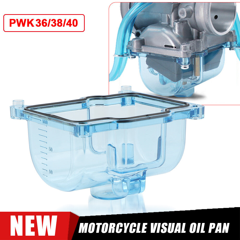 Blue Plastic Transparent Carburetor Float Bowl For PWK 36 38 40mm Big Bore Carb
