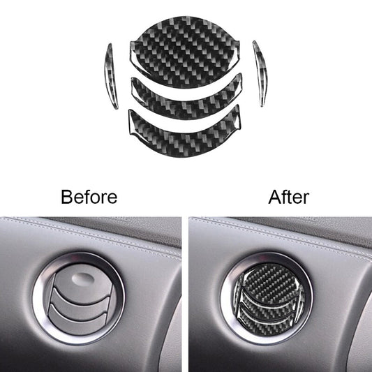 Carbon Fiber Central Air Vent Outlet Cover Trim for Nissan GT-R R35 2008-2016