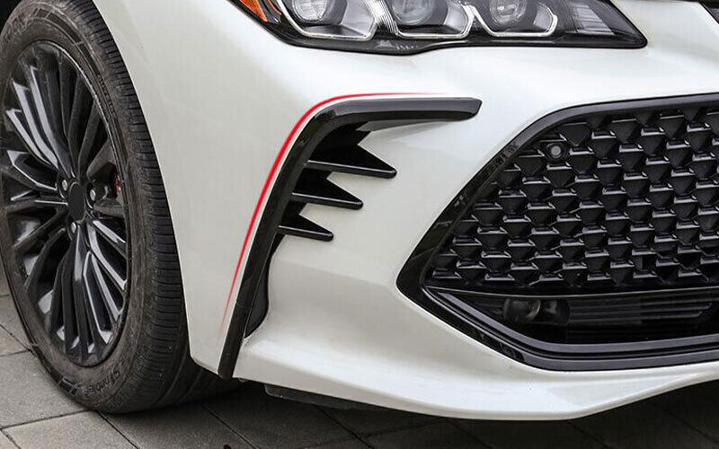 Glossy Black Front Fog Light Lamp Strips Cover Decor for Toyota for Avalon 2019-2022