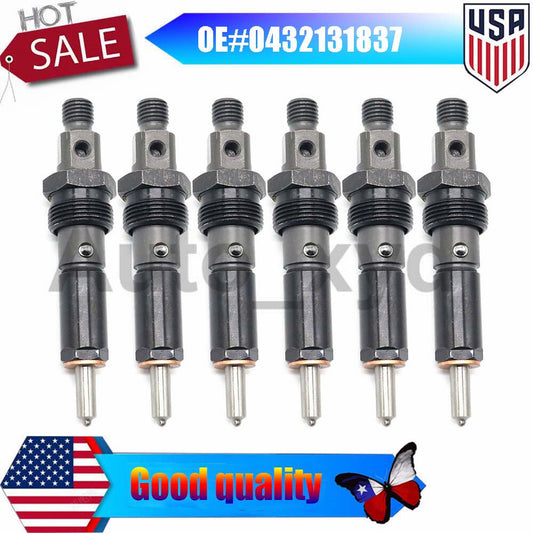 6-piece fuel injector 0432131837 for first-generation for Dodge 5.9L engines (1989-1993) (Production details: 91, 92-)