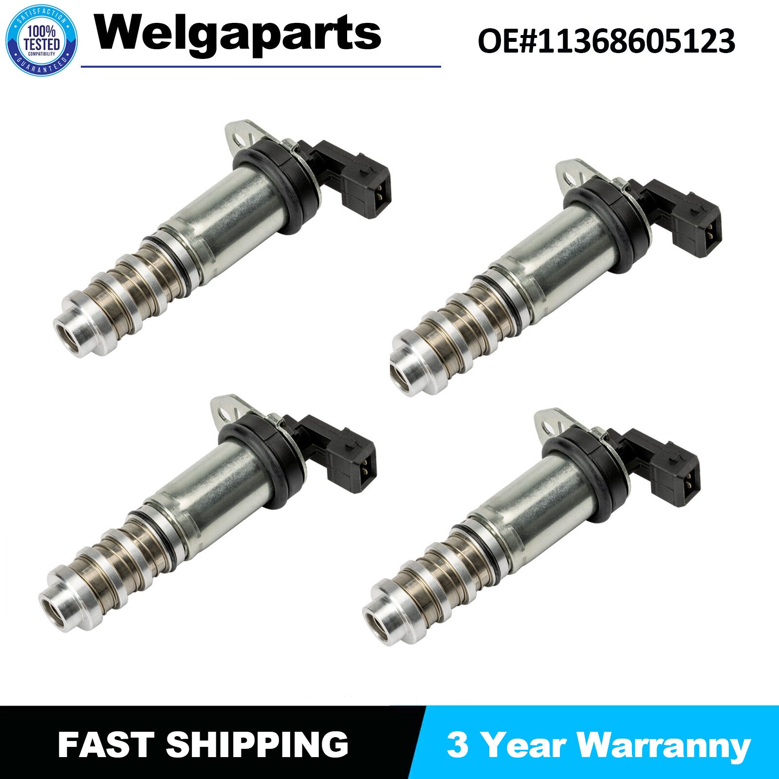 4Pcs 11368605123 VANOS Solenoid Valve for BMW 335i 535i 550i M3 M5 X3 X5 X6 US