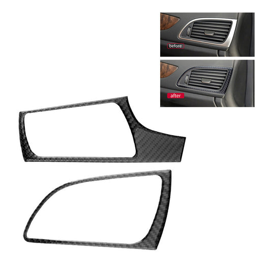 2PCS carbon fiber side air outlet trim for Audi A6 A7 2012-2018
