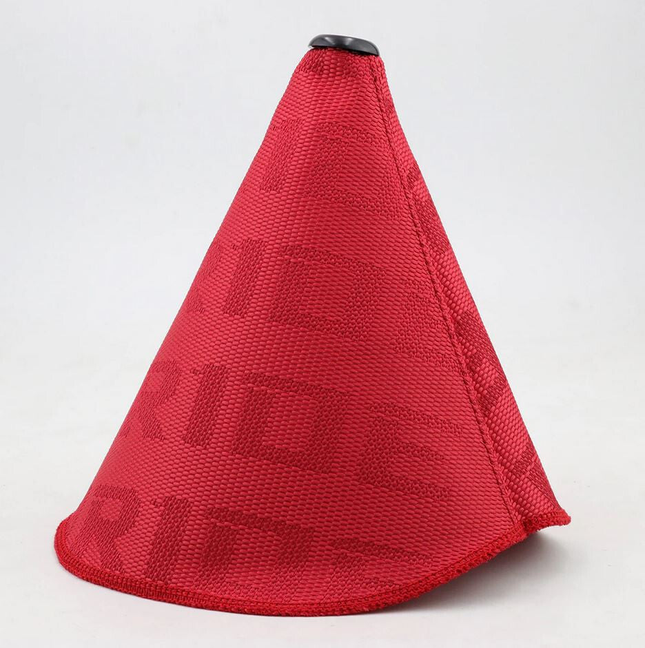 Car gear shift knob boot, racing car shifter protective cover, fabric, red, suitable for Jaguar .