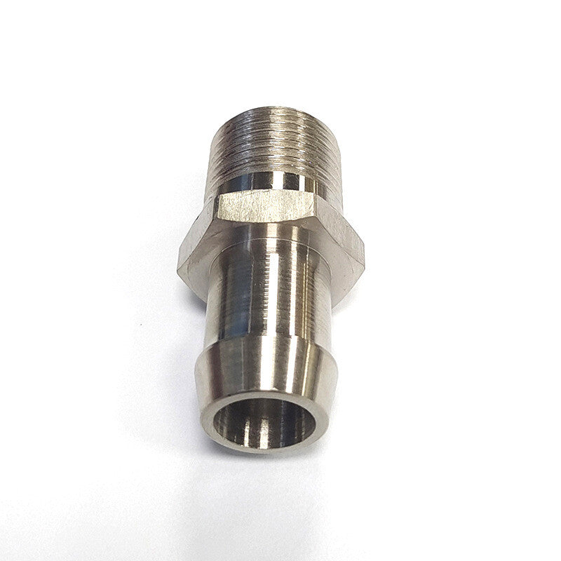 1/2 inch NPT 5/8 inch Barb Chrome Metal Fitting Intake Manifold Heater Hose Adapter