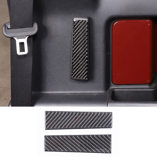 Carbon Fiber Interior Rear Door Handle Panel Cover For Toyot@ FJ Cruiser 2007-21