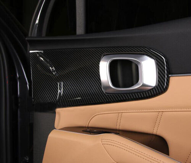 for Kia Sorento 2021-2023 Carbon Fiber Interior Door Handle Bowl Cover Trim