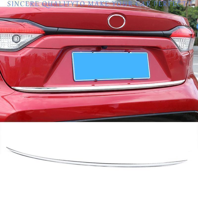 for Toyota for Corolla 20-24 Silver Steel Look Rear Trunk Lid Tailgate Moulding Trim