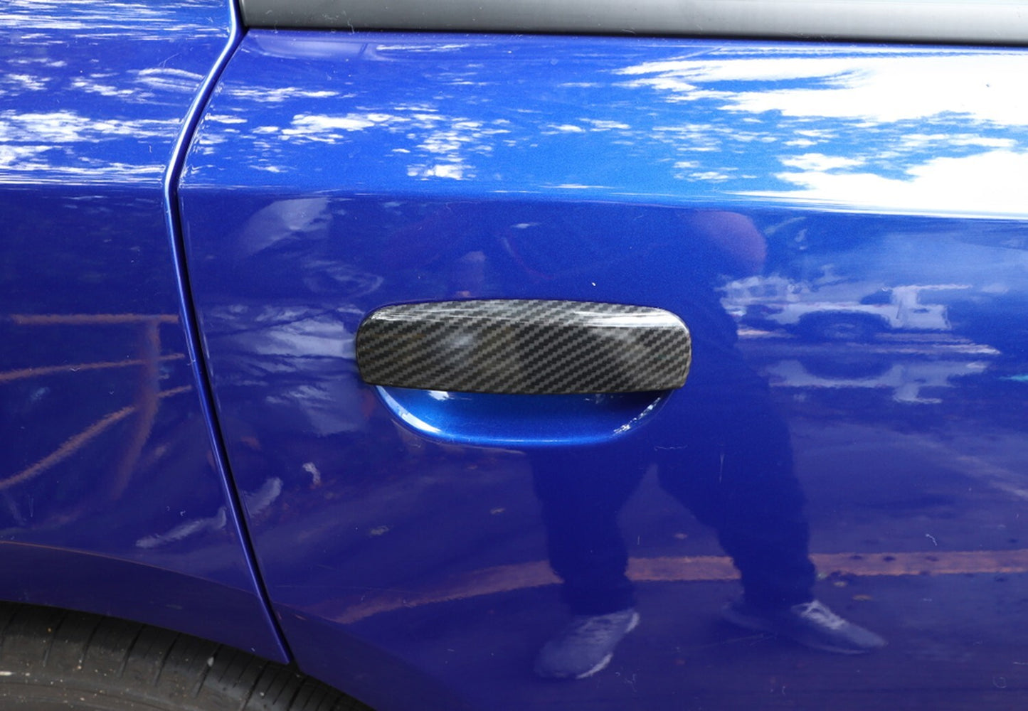Exterior Door Handle Decor Cover Trim for Dodge Charger 2011+ Carbon Fiber