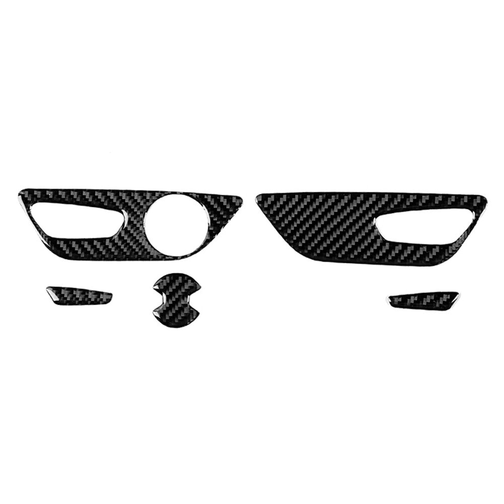 5Pcs Carbon Fiber for Seat Adjustment Switch Button Cover for Ford for Mustang 2015-2023