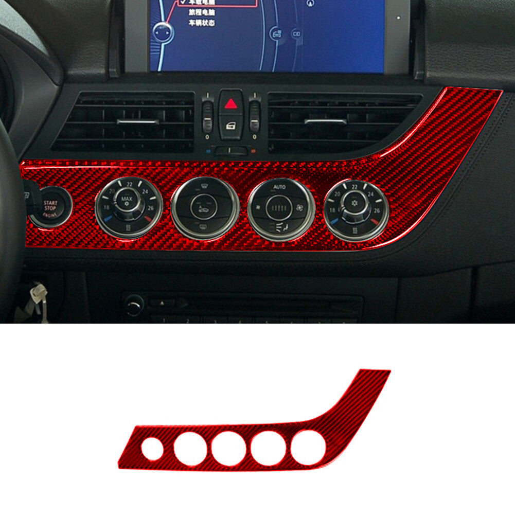 2pcs Carbon Fiber Interior A/C Button Panel Cover Trim for Bmw Z4 E89 2009-2016