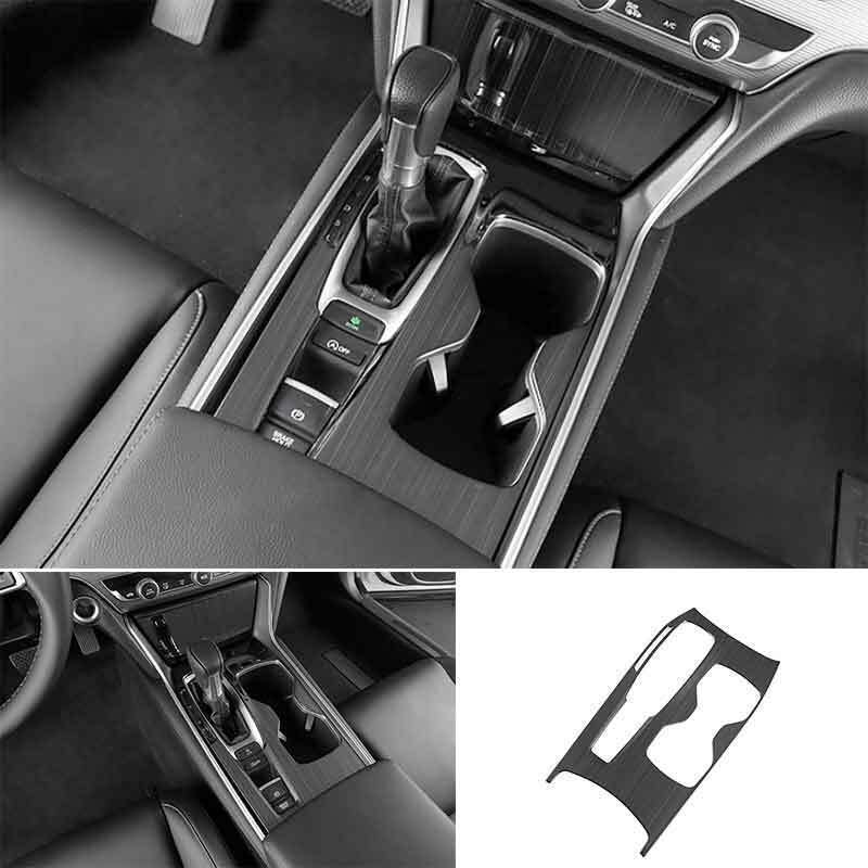 For 2018-2022 for Honda Accord 10th Black Stainless Console Gear Shift Panel Cover