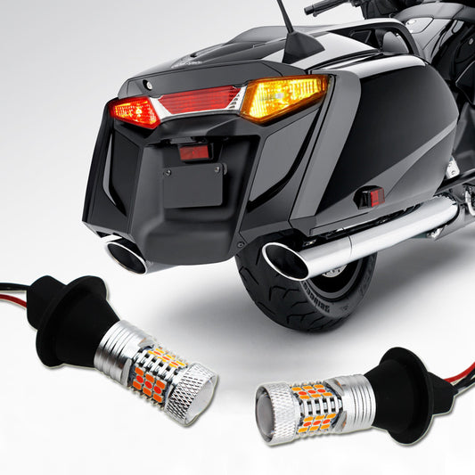 Switchback amber and red rear turn signal LEDs applicable to 08-18 for Kawasaki Concours 14