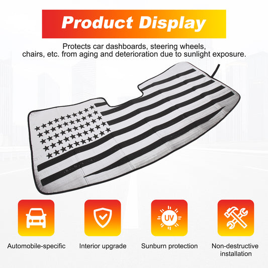 American flag windshield sunshade UV block cover for Toyota Tundra Sequoia 22+