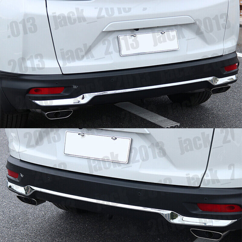 For 20-22 for Honda CR-V CRV Chrome steel Rear Lower Bumper Lid Cover Protector Trim