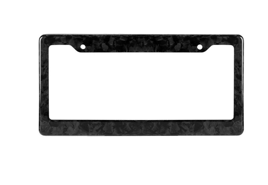 Car license plate cover, frame cover, rear boot, black forged carbon fiber, suitable for Toyota