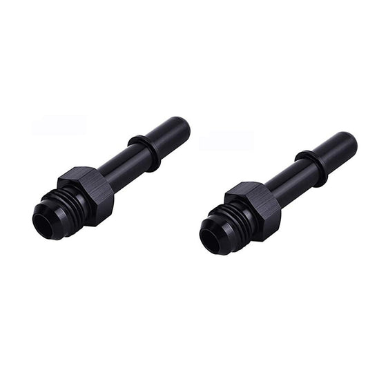 2-Pack 6AN Male to 5/16 inch SAE Quick Disconnect Male Push-Type EFI Connector Adapters