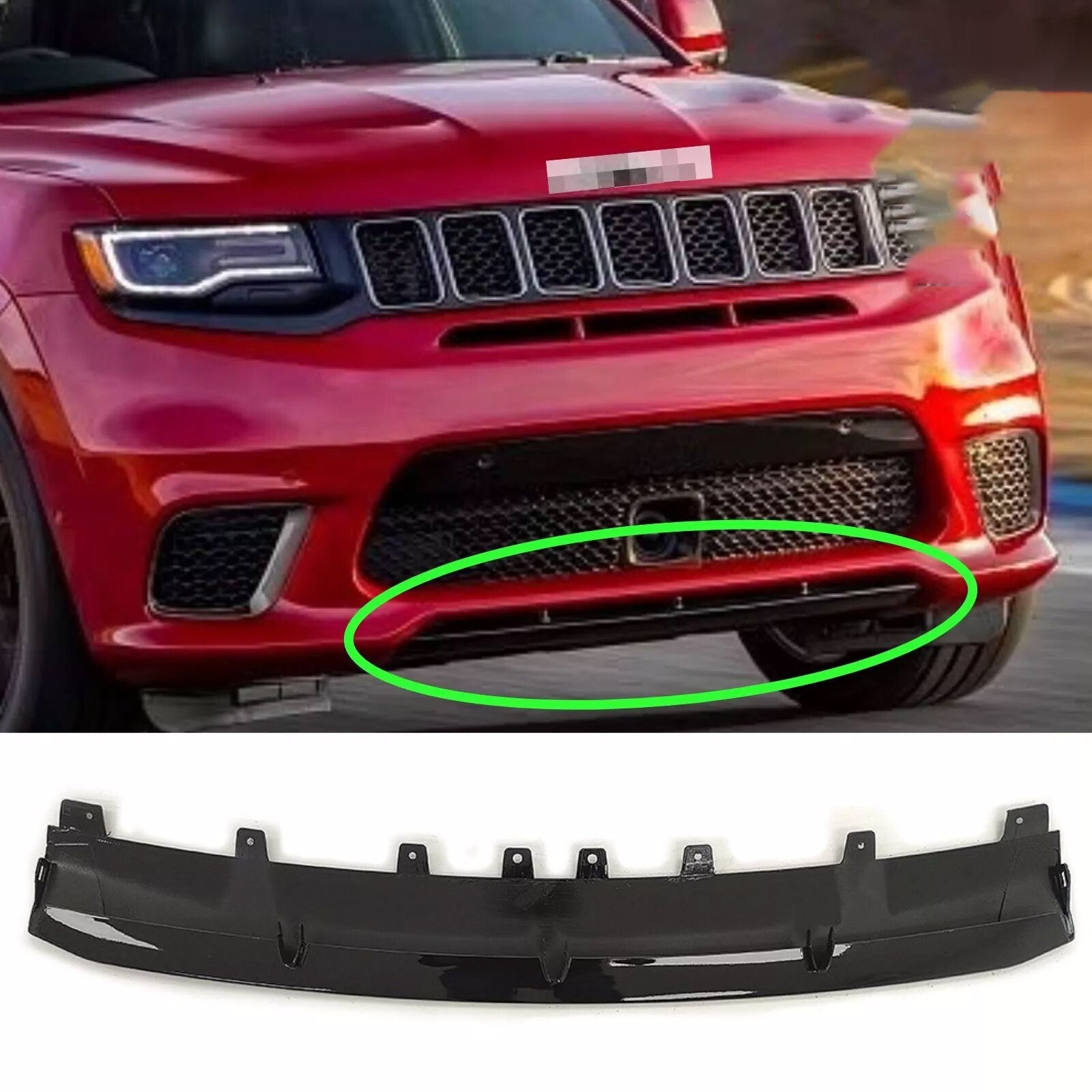 5YB31DX8AB is suitable for Jeep Grand Cherokee SRT 2017-2020 Front Bumper Fascia Applique.