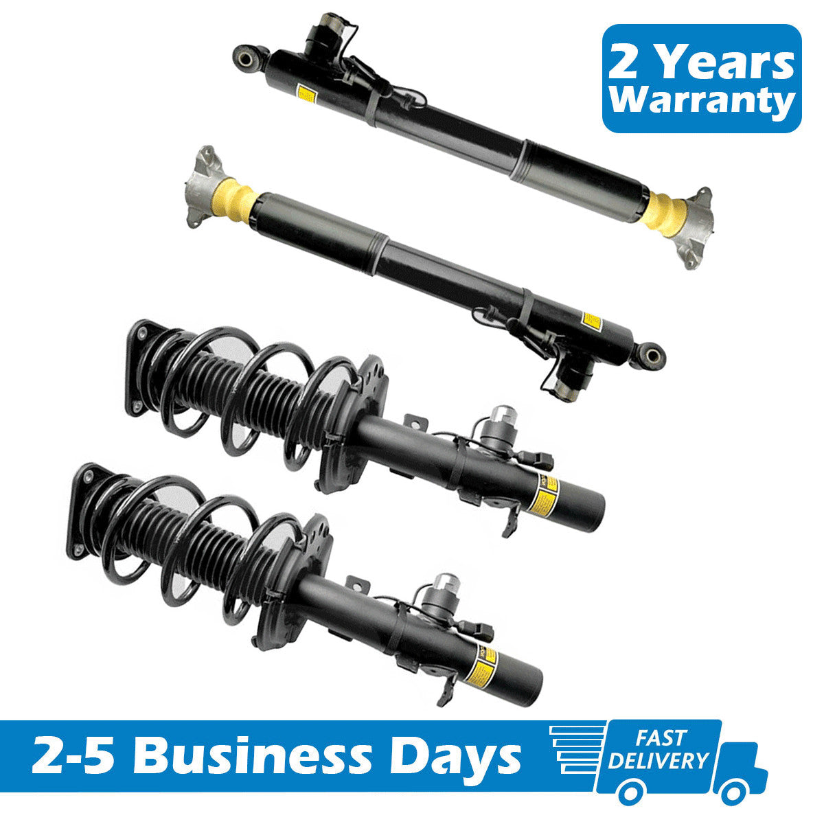 4-piece front and rear shock absorber spring strut assembly electronically compatible with for Lincoln MKC 2015-2019