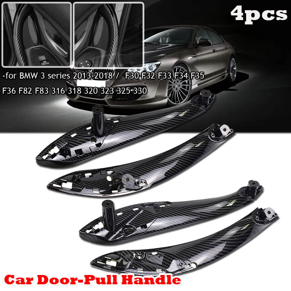 Interior door handle trim cover for BMW 3 Series, F30, F35 - Carbon Fiber