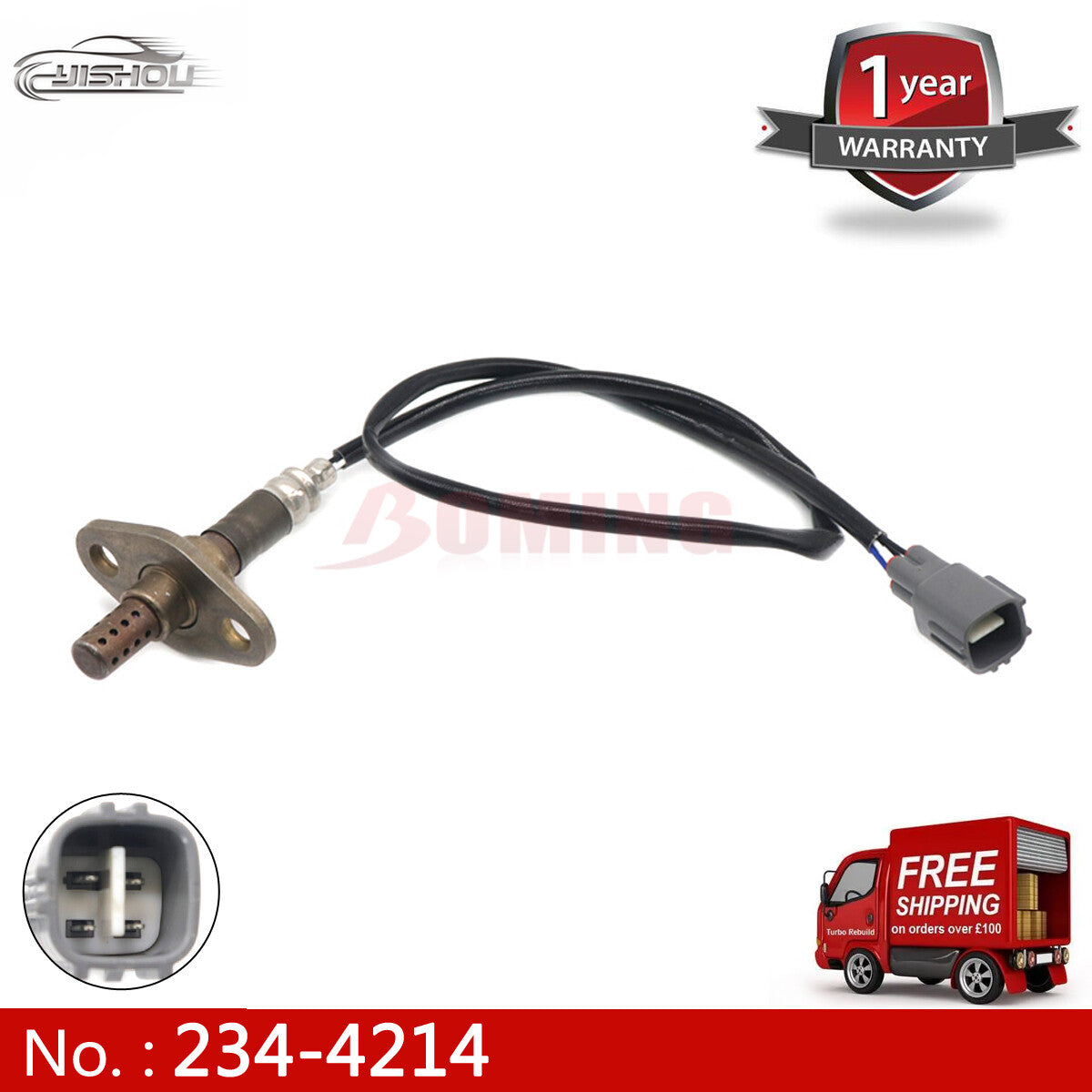 Rear oxygen sensor 89465-29895, suitable for Toyota RAV4 (98-00) and for Lexus SC300 (92-97), 234-4214.