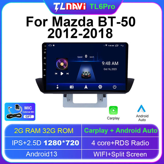 for Mazda BT50 2012-2018 Android Auto CarPlay Car Radio Multimedia Player Screen