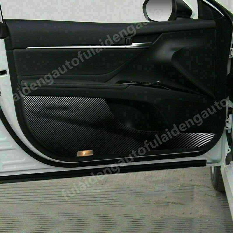 Carbon Fiber Leather Inner Door Anti-Kick Stickers for Toyota for Camry 2018-2023