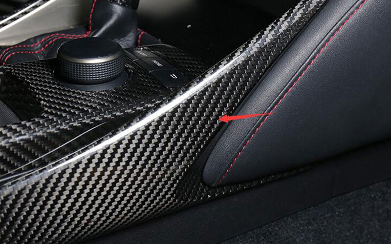 Real Carbon Fiber Console Gear Shift Both Side 2pc for Lexus IS300 350 2014-2019