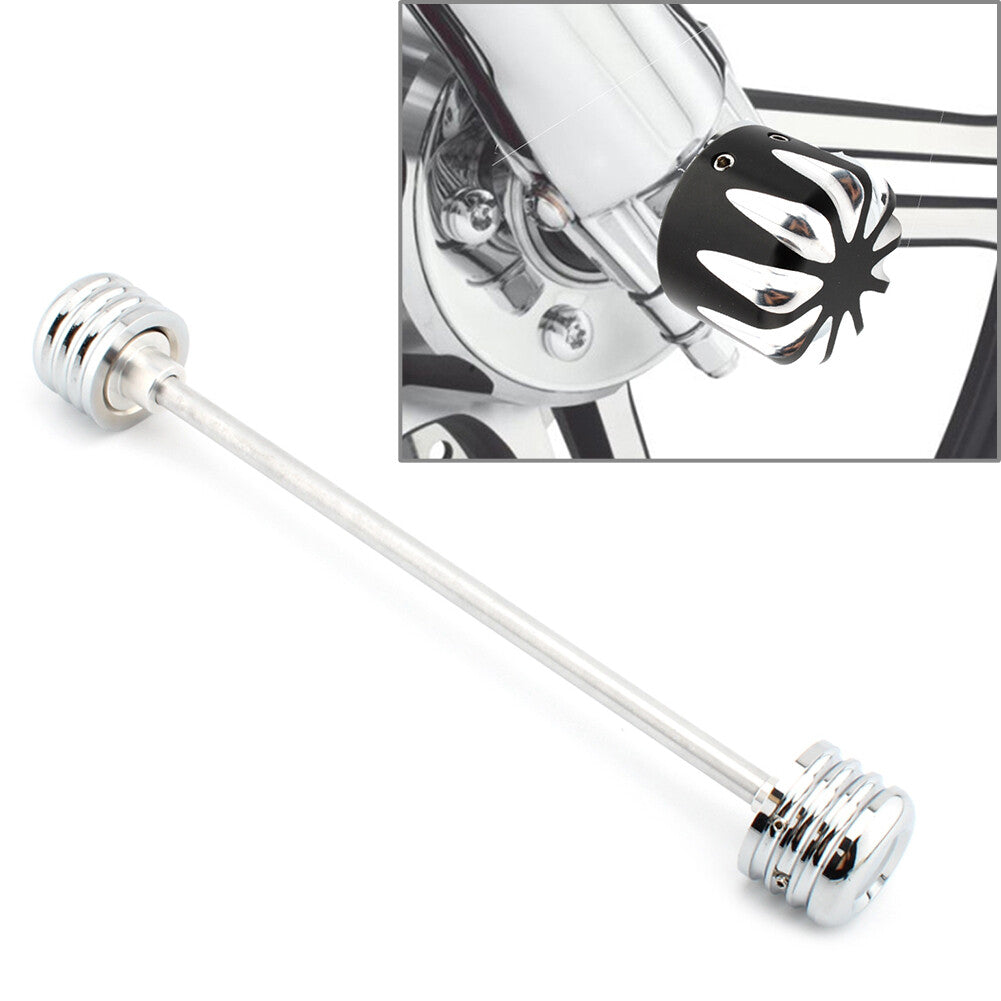 1xFront Axle Nut Cover Cap Installation Kit Fit for Harley Davidson Bike Aluminum G