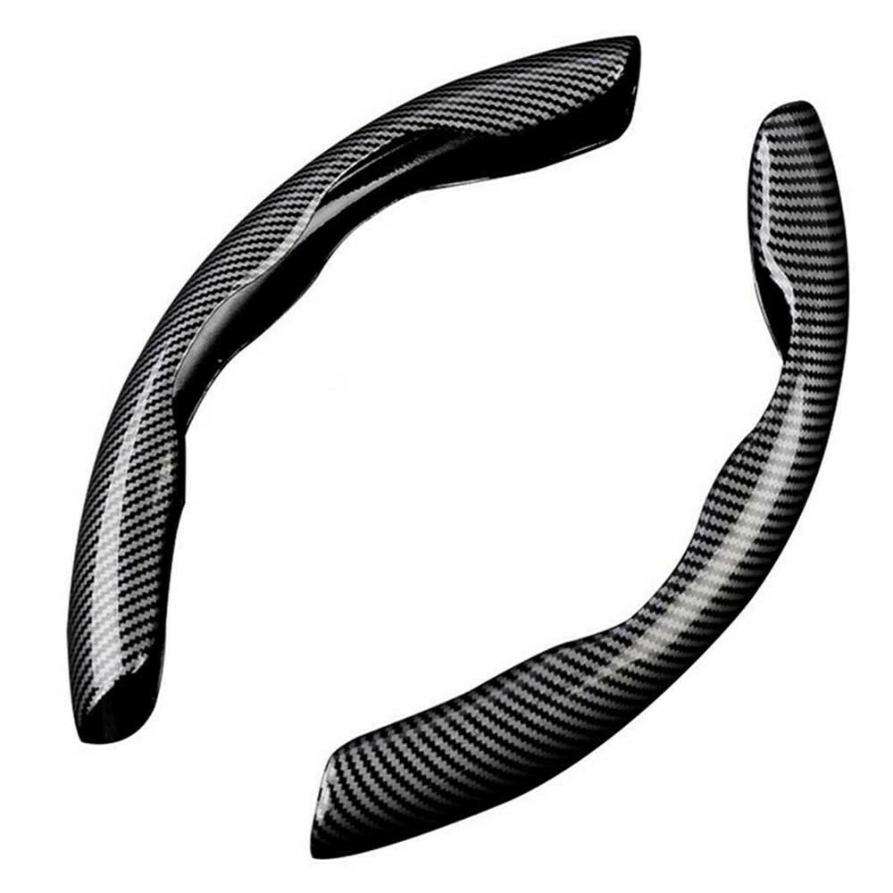 2-piece Steering Wheel Supercharger Cover Anti-slip Accessory - Carbon Fiber - General Motors