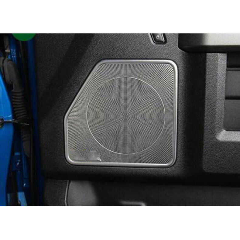 4x for Ford F150 F-150 2015-2020 Silver Steel Inner Door Speaker Horn Cover Trim