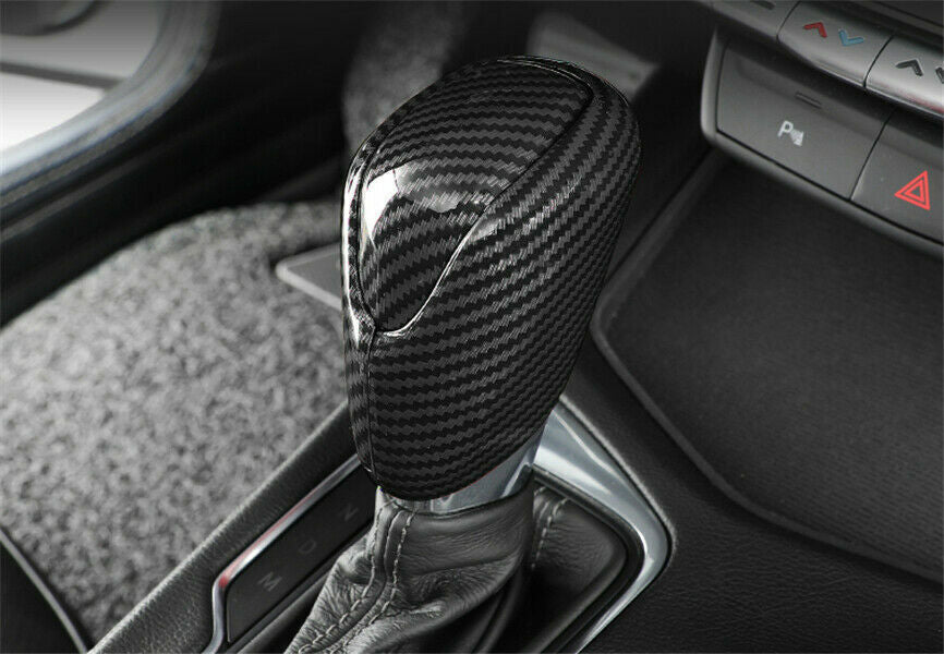 for Cadillac CT4 2020-2021 Carbon Fiber Look Gear Shift Knob Shifter Lever Trim