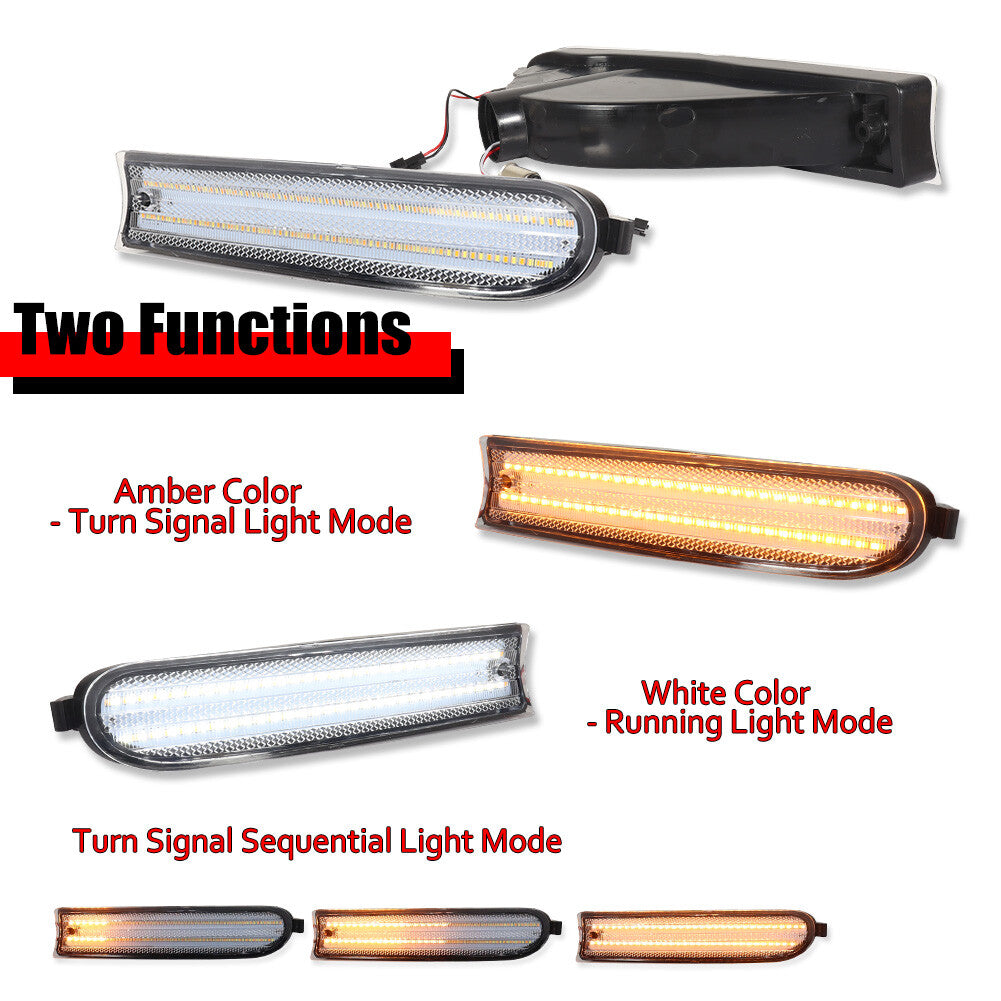 Transparent LED turn signal light set (left + right) for 1996-1997 for Toyota Rav4
