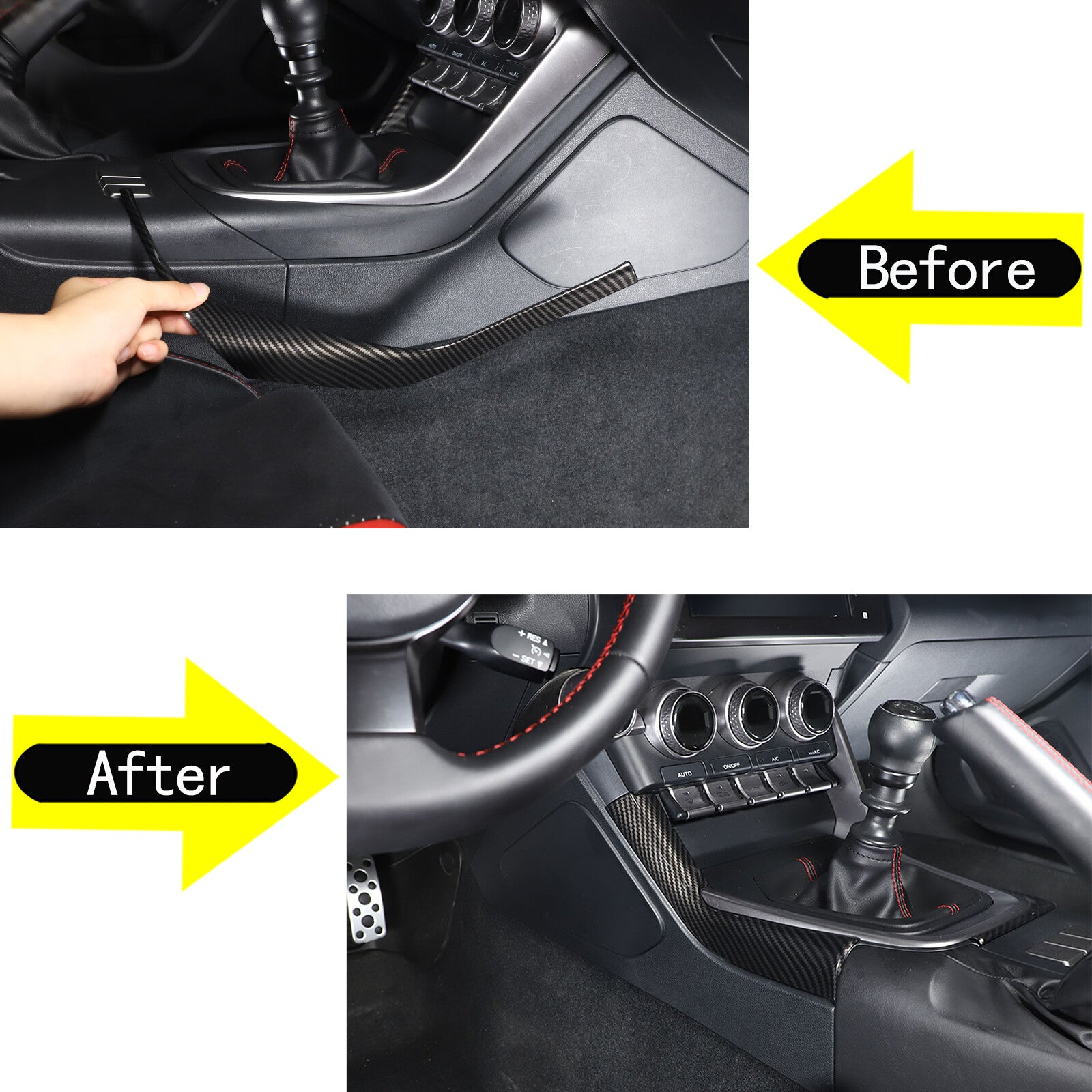 Matte black center dashboard air vent socket cover trim for Toyota Tundra 14-21