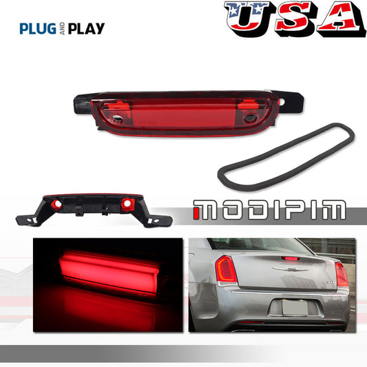One red-lens LED rear high-mounted third brake light for 2015-2023 for Chrysler 300