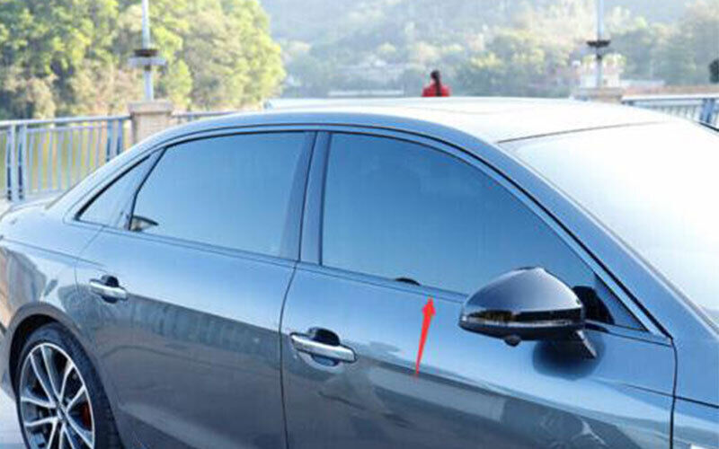 Decoration Strips Window Molding Trim 2017~2019 for Audi A4 B9 Black Titanium