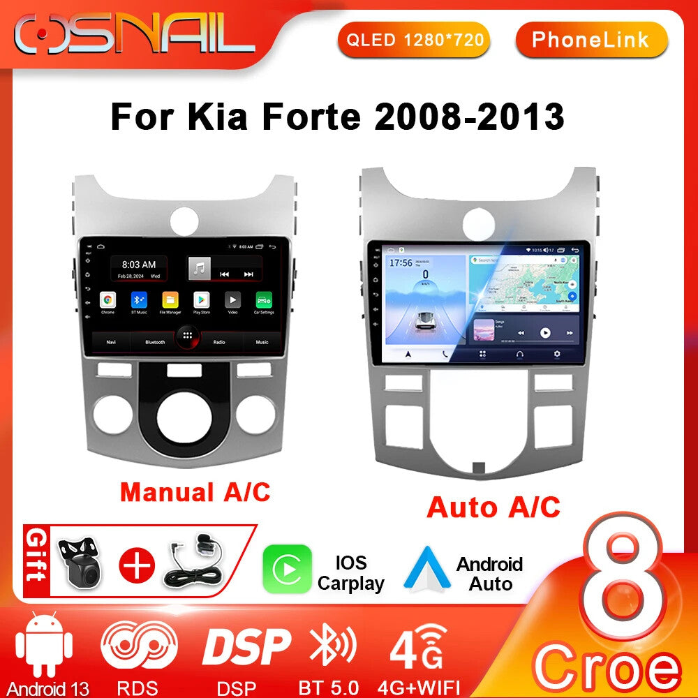 for KIA CERATO K3 FORTE 2008-2013 Android CarPlay Car Radio GPS Player Screen