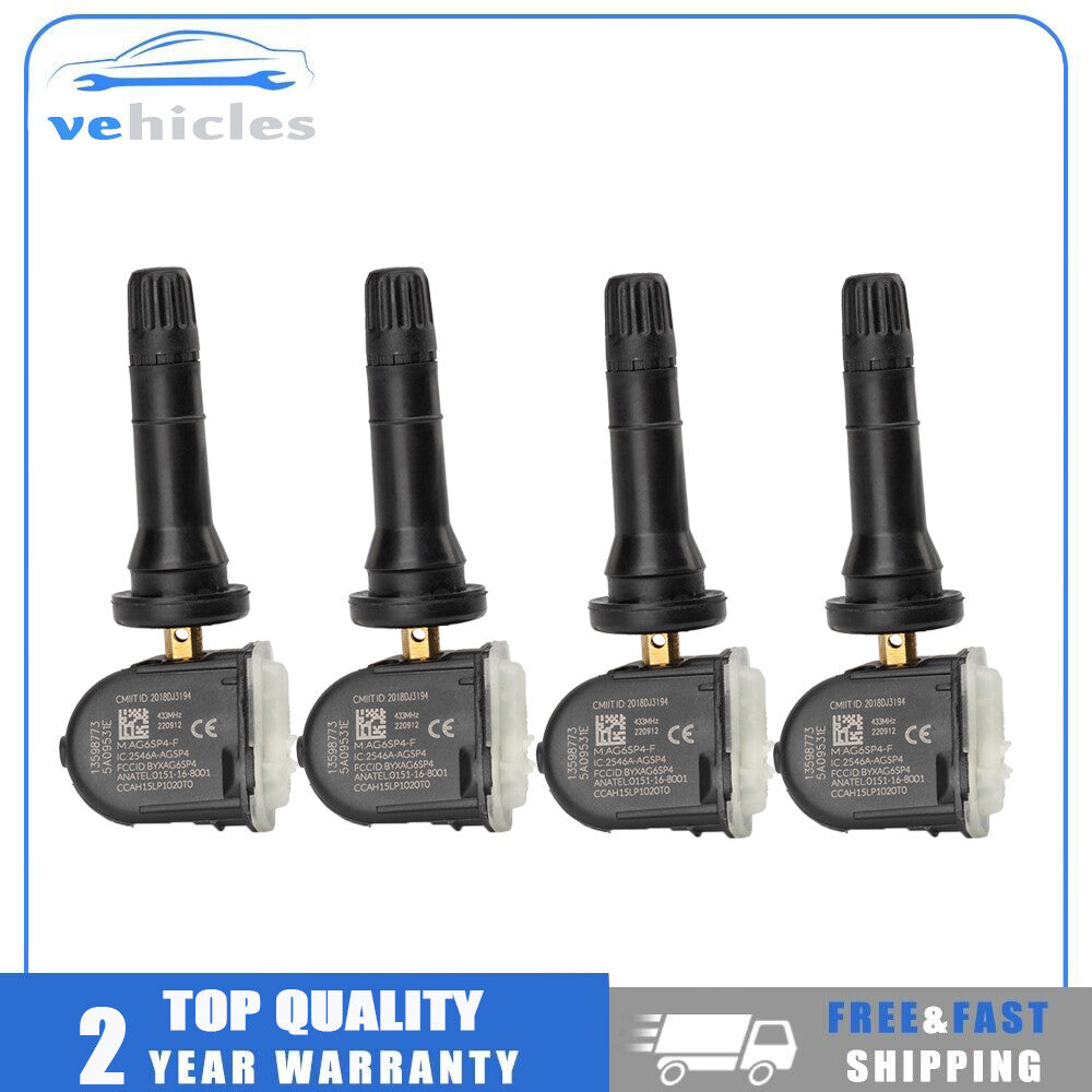4-Piece Tire Pressure Sensor TPMS 315MHz / 433MHz for Jimny for Buick for Chevrolet 13598773