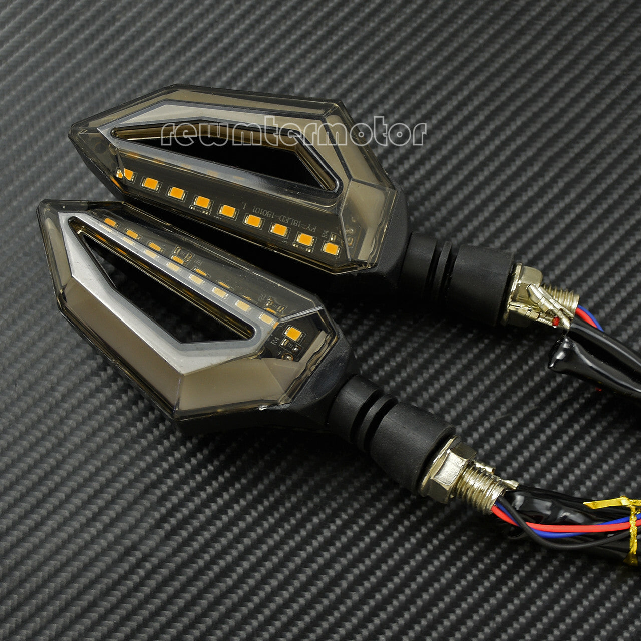 1 Pair Motorcycle Signal Lights LED Amber Color Turn Signal Indicator Blinker