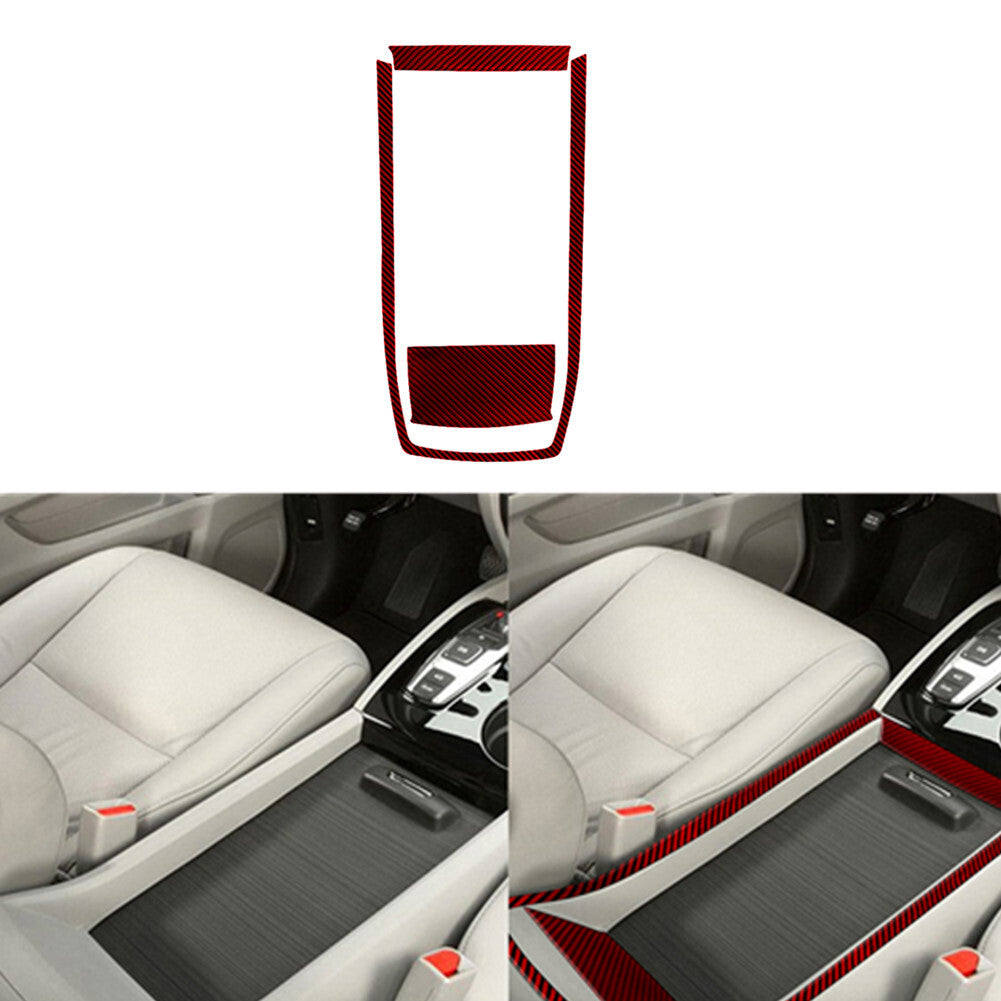 Red Carbon Fiber Console Outer Frame Cover Trim for Honda Ridgeline 2017-2020