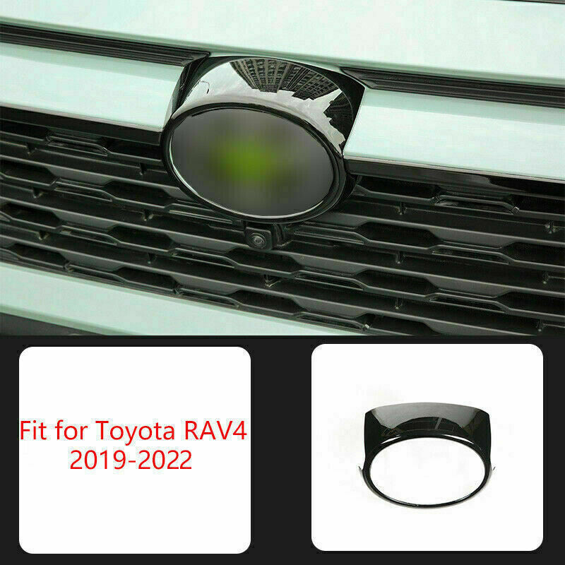 for Toyota RAV4 2019-2022 Glossy Black Front Logo Emblem Badge Frame Cover Trim