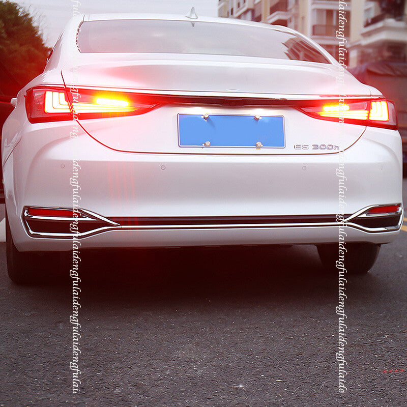 for Lexus ES300h 250 350 300 2019-23 Chrome Steel Rear Fog Light Lamp Cover Trim