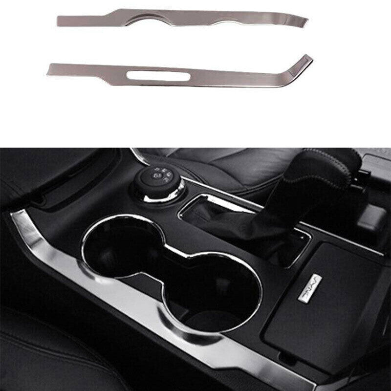 Console Gear Shift Both Side Trim for Ford Explorer 2011-2019 Silver Titanium