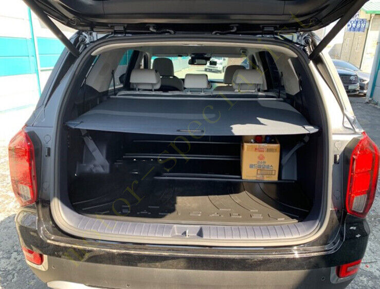 Rear Trunk Cargo Cover Black Security Shield Shade for Hyundai Palisade 20-2024