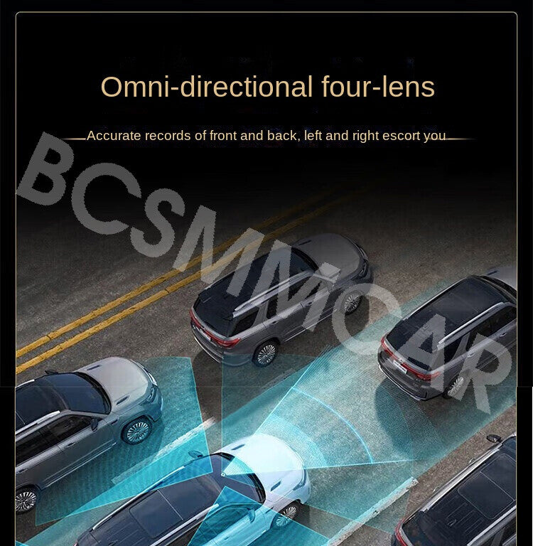 4 Lens FHD Car DVR Dash Cam Recorder G-Sensor Front Rear Left Right Camera