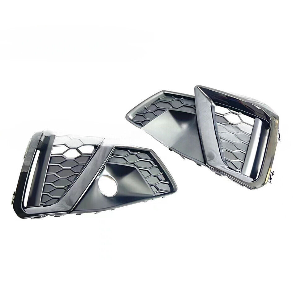 for Audi S4 A4 2020+ 2Pcs Fog Light Grille Black Accessories Air Guide Grille
